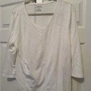 Chico's Classic The Ultimate Tee V-Neck Long Sleeve Top